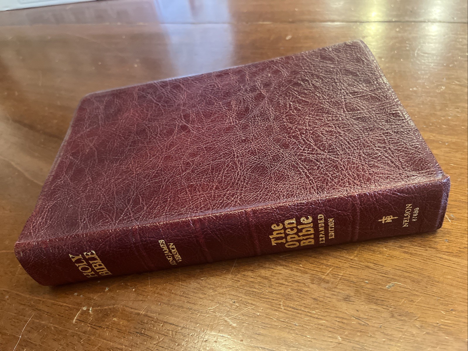 Holy Bible King James KJV Open Bible Expanded Edition Indexed Red Leather