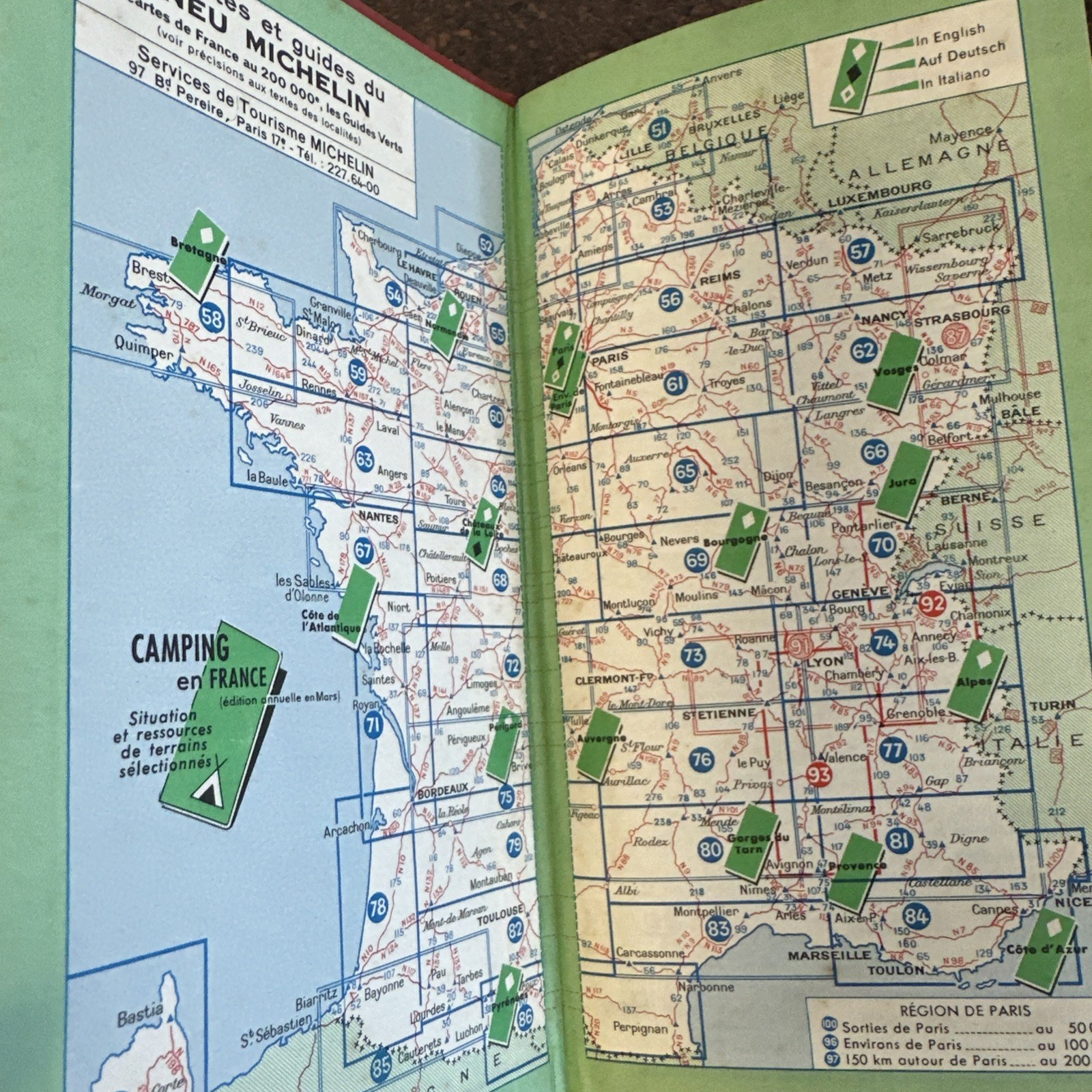 1965 Michelin Guide France Red Guide Vintage Travel Restaurant Hotel Maps