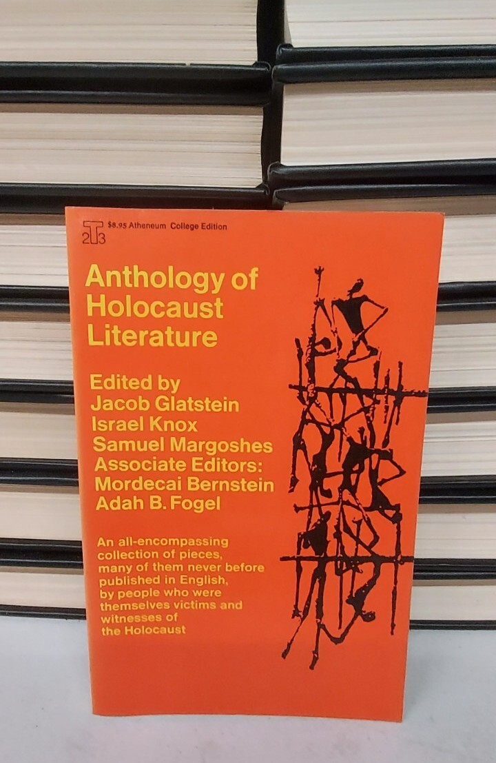 Anthology of Holocaust Literature Paperback Jacob Glatstein VG+