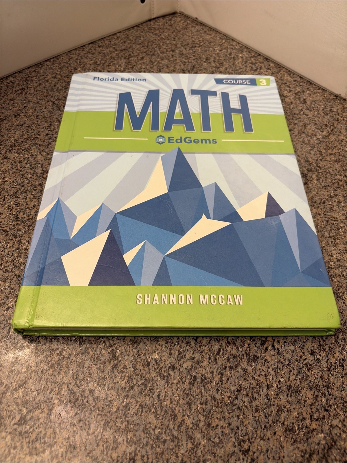EdGems Math Course 3, Florida Ed. by McCaw (2019, Hardback)